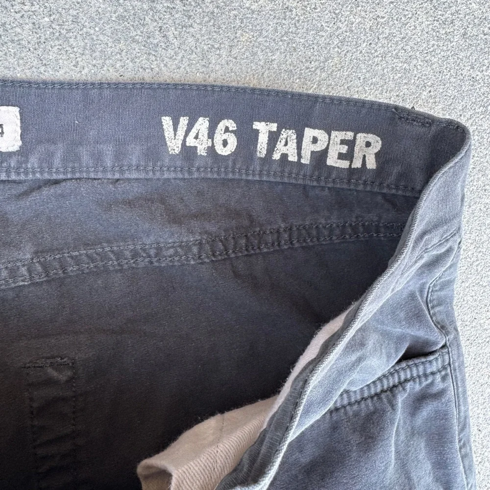 Vans V46 Tapered Chino Pants Mens 34 Charcoal Gray Skate Trousers